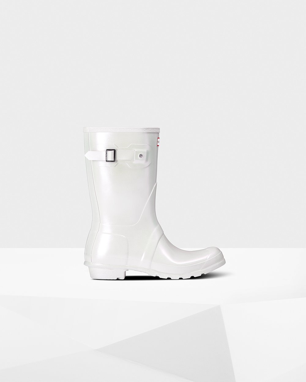 Womens Hunter Original Nebula - Short Rain Boots Silver - 2871-NVSKT